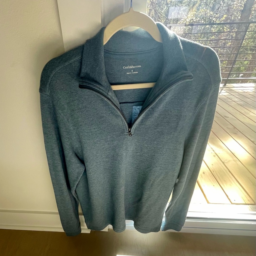 Croft & Barrow Men's Charcoal Zip-Up Sweater